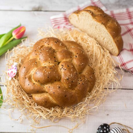 Húsvéti fitt fonott kenyér (cukormentes, tejmentes)